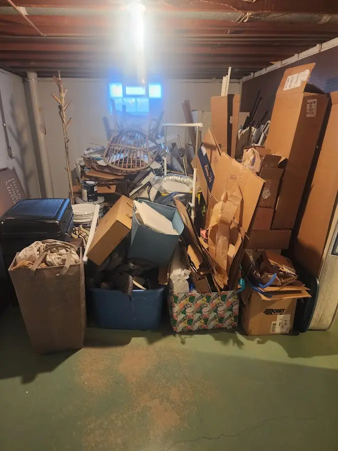 Roll-off dumpster container at job site for Yard Waste Dumpster Rental in Upper Leacock